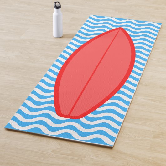 Cool Coral Red Blue Waves Surfen Yoga Mat Yogamatte (Beispiel)