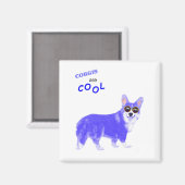 Cool Corgi Magnet (Vorderseite/Rückseite)