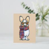 Cool Corgi Postkarte (Stehend Vorderseite)