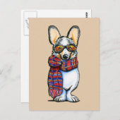 Cool Corgi Postkarte (Vorne/Hinten)