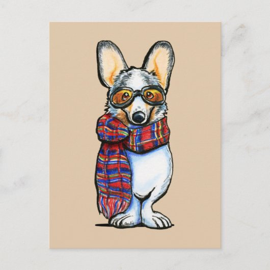 Cool Corgi Postkarte (Vorderseite)