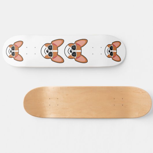 Cool Corgi  Skateboard (Horizontal)