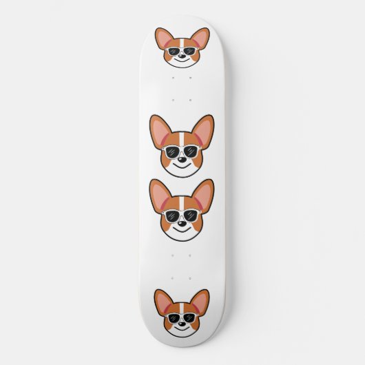 Cool Corgi Skateboard (Vorderseite)