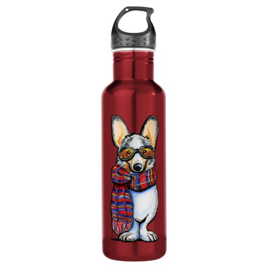 Cool Corgi Trinkflasche (Vorderseite)