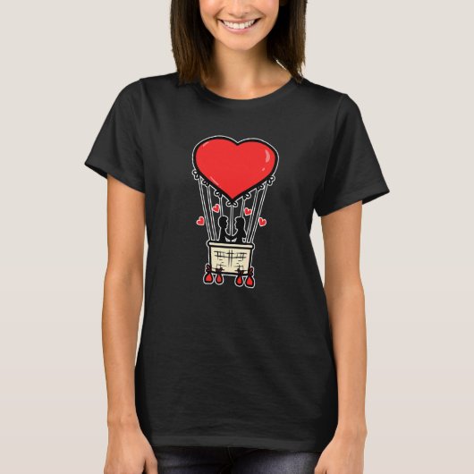 Cool Couple Heart Valentine's Day Romantic T-Shirt (Vorderseite)