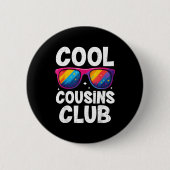 Cool Cousins Club Family Matching Funny Cousin Squ Button (Vorderseite)