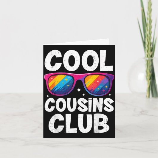 Cool Cousins Club Family Matching Funny Cousin Squ Karte (Vorderseite)