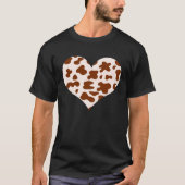 Cool cow print heart brown tan rancher cattleman m T-Shirt (Vorderseite)