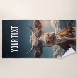 Cool Cow With Sunglasses Strandtuch