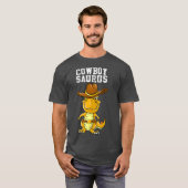 Cool Cowboy Saurus Funny Western Rodeo Dinosaur T-Shirt (Vorne ganz)