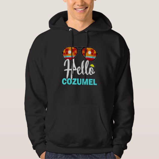 Cool Cozumel Mexiko Insel Sommerurlaub Sonnenunter Hoodie (Vorderseite)