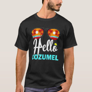 Cool Cozumel Mexiko Insel Sommerurlaub Sonnenunter T-Shirt