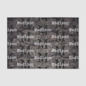Cool Cracked asphalt road gray lines Monogram Seidenpapier (Vorderseite)