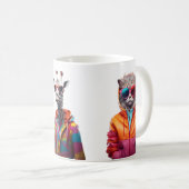 Cool Crew” – Colour-Pop Animal Squad Mug Kaffeetasse (VorderseiteRechts)