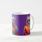 Cool Crew – Colour-Pop Animal Squad Purple Mug Kaffeetasse (VorderseiteRechts)