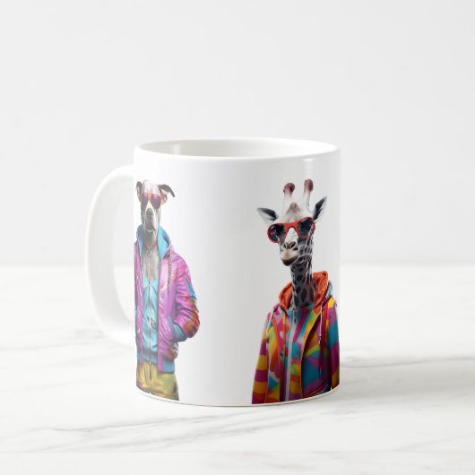 Cool Crew” – Colour-Pop Animal Squad Tasse (Vorderseite Links)