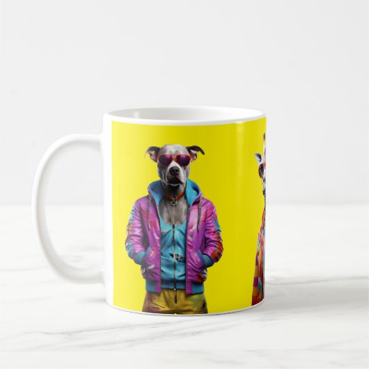 Cool Crew – Colour-Pop Animal Squad Yellow Mug Kaffeetasse (Links)
