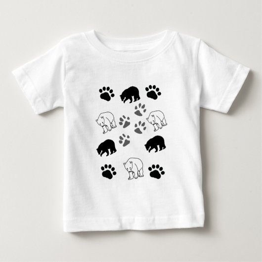 Cool Cub Toddler Shirt | Polar Bear & Paws Graphic (Vorderseite)