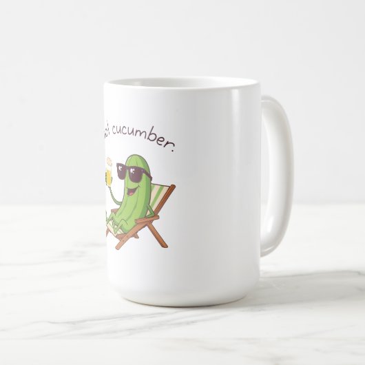 Cool Cucumber Kaffeetasse (VorderseiteRechts)