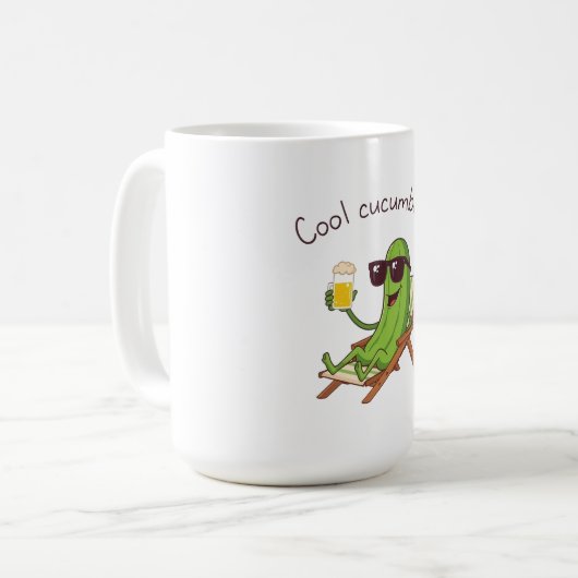 Cool Cucumber Kaffeetasse (Vorderseite Links)