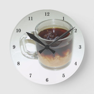 Cool Cup of Coffee Wall Clock Runde Wanduhr