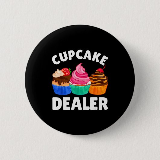 Cool Cupcake Costume For Men Women Baking Cupcake Button (Vorderseite)