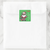Cool Custom From Santa Claus Christmas Gift Square Quadratischer Aufkleber (Tasche)