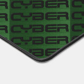 Cool Cyber Text Pattern Green Schreibtischunterlage (Ecke)