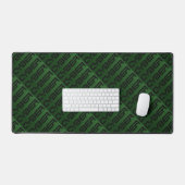 Cool Cyber Text Pattern Green Schreibtischunterlage (Tastatur & Maus)