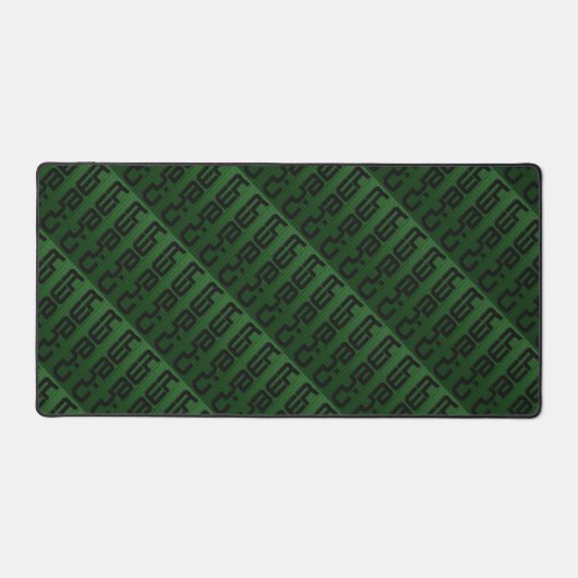 Cool Cyber Text Pattern Green Schreibtischunterlage (Vorderseite)
