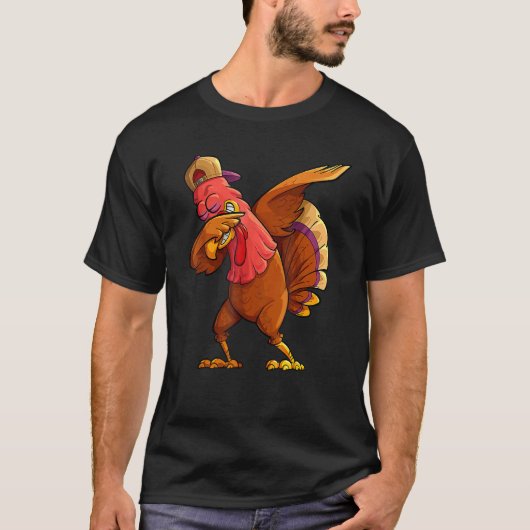 Cool Dabbing Turkey Boys Autumn Thanksgiving 2022 T-Shirt (Vorderseite)