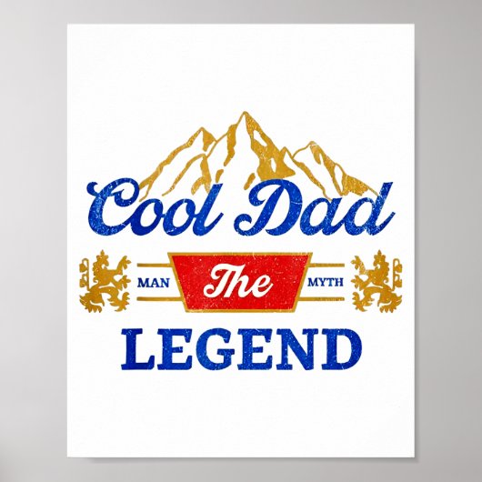 Cool Dad Beer Die Legende Poster (Vorne)