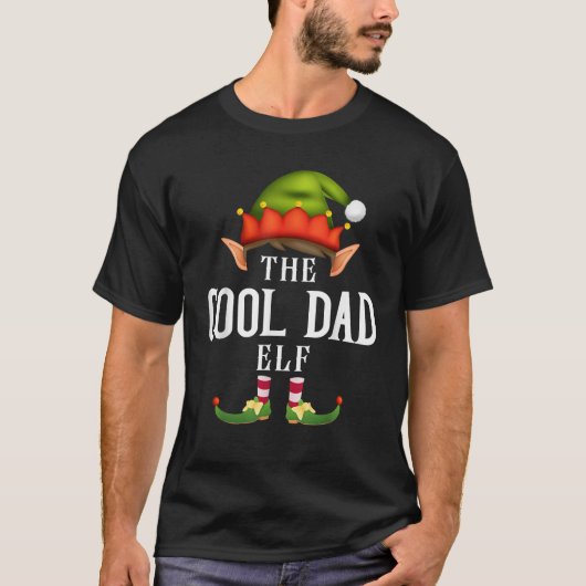 Cool dad Elf Group Funny Christmas Pajama Party T-Shirt (Vorderseite)