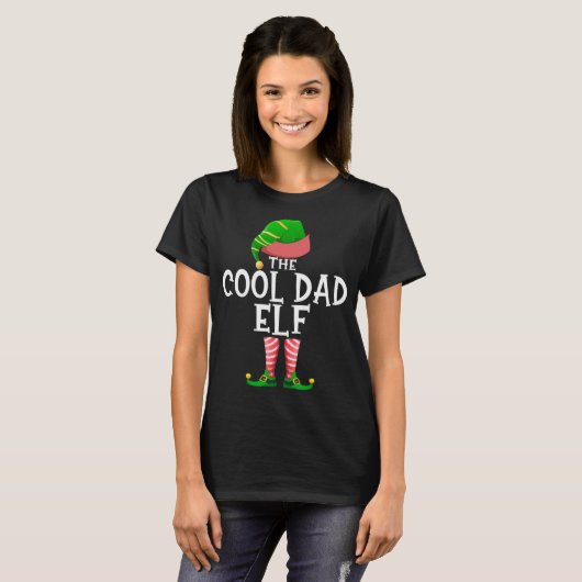Cool dad Elf Matching Party der Familie Pajam T-Shirt (Vorne ganz)