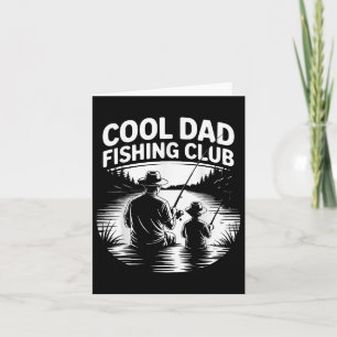 Cool Dad Fishing Club Vater-Tag Lake Life T-Shirt  Karte