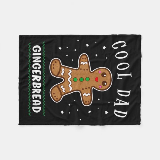 Cool Dad Gingerbread Man Cookie Family Christmas P Fleecedecke (Vorderseite (Horizontal))