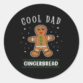 Cool Dad Gingerbread Man Cookie Family Christmas P Runder Aufkleber (Vorderseite)