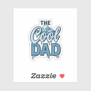 Cool Dad Mountain Vintage Grafikdesign_1 Aufkleber