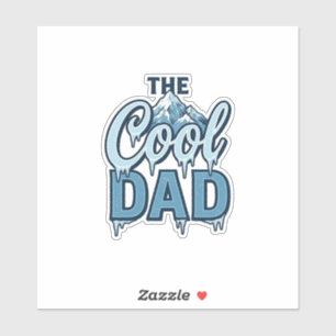 Cool Dad Mountain Vintage Grafikdesign_1 Aufkleber