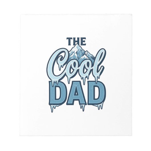 Cool Dad Mountain Vintage Grafikdesign_1 Notizblock (Vorderseite)