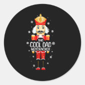 Cool Dad Nutcracker Funny Christmas Family Matchin Runder Aufkleber (Vorderseite)