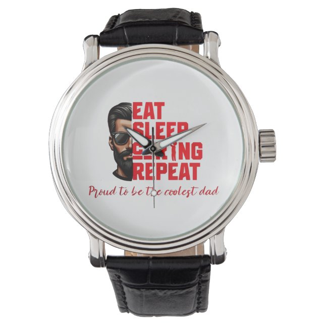 Cool Dad T-shirt Design Armbanduhr (Vorderseite)