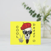 Cool Daddy - O Beatnik Skull Postkarte (Stehend Vorderseite)