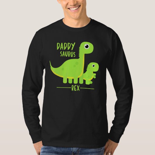 Cool Daddysaurus Rex Dino T-Shirt (Vorderseite)