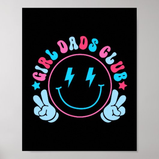 Cool Dads Club Father's Day From Daughter Son Funn Poster (Vorne)