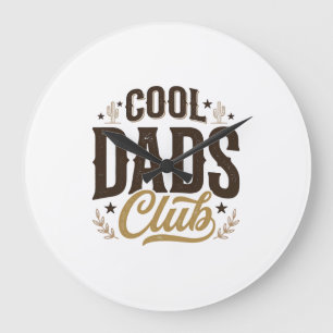 Cool Dads Club Vintage Dad Shirt Design_1 Große Wanduhr