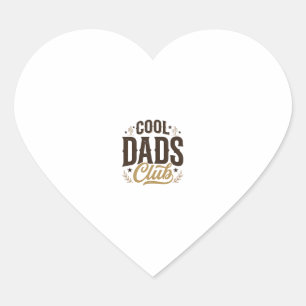 Cool Dads Club Vintage Dad Shirt Design_1 Herz-Aufkleber