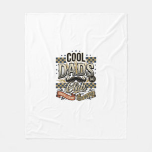 Cool Dads Club Vintage Gravur Dad Shirt Design_ Fleecedecke