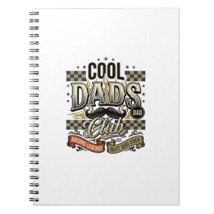 Cool Dads Club Vintage Gravur Dad Shirt Design_ Notizblock