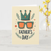 Cool Dads Day Crown Sonnenbrille Karte (Gelbe Blume)